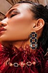 Buy_Bblingg_Gold Plated Crystals Cavana Statement Geometric Swarovski Stud Earrings _at_Aza_Fashions
