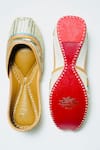 Shop_Loryphilory_Ivory Zariya Embroidered Juttis _at_Aza_Fashions