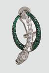 Modarta_Green Stones Serpent Coil Earrings _Online_at_Aza_Fashions