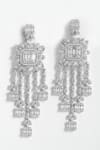 Shop_Modarta_Silver Plated Crystals Elegant Drop Earrings _at_Aza_Fashions