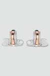 Buy_Modarta_Rose Gold Rhinestones Edgy Safety Pin Hoop Earrings _at_Aza_Fashions