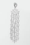 Modarta_Silver Plated Crystals Teardrop Earrings _Online_at_Aza_Fashions