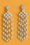 Buy_Modarta_Silver Plated Crystals Teardrop Earrings _at_Aza_Fashions