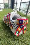 Modanta Footwear_White Navratri Lace And Ghunghroo Embellished Sneakers _Online_at_Aza_Fashions