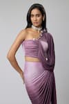 Buy_Naina Seth_Purple Pearls Sweetheart Neck Ombre Crop Top With Skirt _Online_at_Aza_Fashions