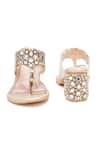 Sole House_Gold Mirrors, Beads And Embellished Block Heels _Online_at_Aza_Fashions