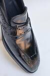 Shradha Hedau Footwear Couture_Black Lucus Brogue Detail Moccasins _at_Aza_Fashions