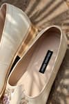 Buy_Shradha Hedau Footwear Couture_Beige Aaryan Floral Embroidered Mojadi _Online_at_Aza_Fashions