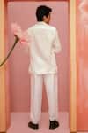 Shop_Vaani Beswal_Ivory Handloom Cotton Applique Zarah Berry Branches Shirt _at_Aza_Fashions