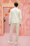 Shop_Vaani Beswal_Ivory Handloom Cotton Piping Fraze Handwoven Pintuck Jacket _at_Aza_Fashions