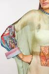 Buy_Ott_Multi Color Silk Embroidery, Patchwork Round Neck Singh Twins Long Tunic _Online_at_Aza_Fashions