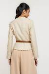 Shop_Ott_Ivory Linen Embroidery Round Neck Classic Chikan Jacket _at_Aza_Fashions