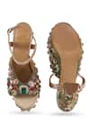 Shop_Anaar_Multi Color Stones Multicolored Work Block Heels _at_Aza_Fashions