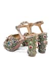 Buy_Anaar_Multi Color Stones Multicolored Work Block Heels 