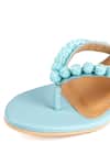 Preet Kaur_Blue Beads Ice Burano V Strap Heels _Online_at_Aza_Fashions