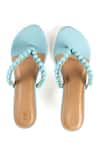 Buy_Preet Kaur_Blue Beads Ice Burano V Strap Heels _Online_at_Aza_Fashions