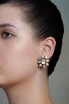 Buy_Joules by Radhika_Gold Plated Stones Zyana Glow Stud Earrings _at_Aza_Fashions
