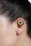 Shop_Joules By Radhika_Gold Plated Stones Rangvalli Ear Cuffs _at_Aza_Fashions
