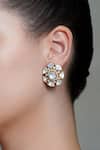 Shop Joules By Radhika Gold Plated Stones Zovelle Polki Stud Earrings at Aza Fashions Shop_Joules By Radhika_Gold Plated Stones Zovelle Polki Stud Earrings _at_Aza_Fashions