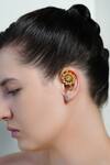 Buy_Joules By Radhika_Gold Plated Stones Sunburst Ear Cuff Earrings _at_Aza_Fashions