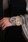 Buy_Joules By Radhika_Gold Plated Stones, Pearls Moonlit Legacy Kada Bangle _at_Aza_Fashions