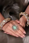 Buy_Joules By Radhika_Gold Plated Stones, Rhinestones Regalia Lustre Bangle - Set Of 2 _at_Aza_Fashions