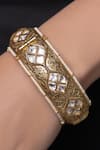 Joules By Radhika_Gold Plated Crystals, Beads Sovereign Bangle - Set Of 2 _Online_at_Aza_Fashions