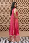 Buy_Fayon Kids_Pink Tissue, Organza, Net Mirrors, Embroidery, Zari, Gota Patti Top Sharara Set _Online_at_Aza_Fashions