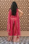 Shop_Fayon Kids_Pink Tissue, Organza, Net Mirrors, Embroidery, Zari, Gota Patti Top Sharara Set _at_Aza_Fashions