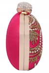 Buy_Nazaakat By Samara Singh_Pink Pearls, Embroidery, Rhinestones, Sequins And Clutch _Online_at_Aza_Fashions