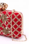 Buy_Nazaakat By Samara Singh_Red Embroidery, Beads, Sequins Floral And Geometric Clutch 