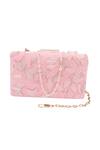 Shop_Nazaakat By Samara Singh_Pink Beads Geometric Embellished Clutch With Detachable Sling _at_Aza_Fashions