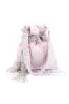 Shop_Nazaakat By Samara Singh_Pink Beads, Tassels Beaded Embroidered Potli Bag With _at_Aza_Fashions