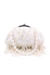 Shop_Nazaakat By Samara Singh_White Beads, Sequins, Pearls, Tassels And Embellished Batua Bag _at_Aza_Fashions