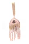 Shop_Nazaakat By Samara Singh_Pink Beads, Tassels Beaded Fringe Batua Bag _Online_at_Aza_Fashions
