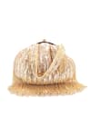 Nazaakat By Samara Singh_Gold Sequins, Beads, Tassels And Embellished Batua Bag _at_Aza_Fashions