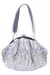 Shop_Nazaakat By Samara Singh_Silver Sequins, Beads, Tassels And Embellished Batua Bag _at_Aza_Fashions