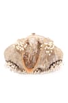 Nazaakat By Samara Singh_Gold Beads, Pearls, Stones Beaded And Embellished Batua Bag _Online_at_Aza_Fashions