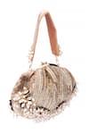 Nazaakat By Samara Singh_Gold Beads, Pearls, Stones Beaded And Embellished Batua Bag _at_Aza_Fashions