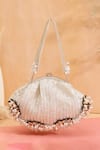 Buy_Nazaakat By Samara Singh_Silver Beads, Pearls, Crystals, Stones Beaded Embellished Batua Bag _at_Aza_Fashions