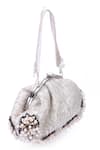 Nazaakat By Samara Singh_Silver Beads, Pearls, Crystals, Stones Beaded Embellished Batua Bag _at_Aza_Fashions