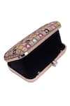 Nazaakat By Samara Singh_Gold Mirrors, Beads And Embellished Silk Clutch _Online_at_Aza_Fashions