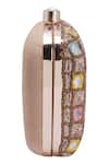 Shop_Nazaakat By Samara Singh_Gold Mirrors, Beads And Embellished Silk Clutch _Online_at_Aza_Fashions