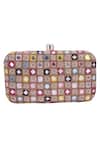 Buy_Nazaakat By Samara Singh_Gold Mirrors, Beads And Embellished Silk Clutch 