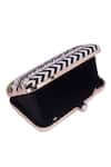 Nazaakat By Samara Singh_Black Beads, Sequins, Pearls, Stones Geometric Beaded And Embellished Clutch _Online_at_Aza_Fashions