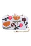 Shop_Nazaakat By Samara Singh_Multi Color Beads, Embroidery, Crystals Floral And Beaded Clutch Bag _at_Aza_Fashions