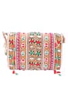 Shop_Nazaakat By Samara Singh_Multi Color Beads, Stones, Crystals, Beaded Pearl And Embellished Flap Bag _Online_at_Aza_Fashions