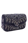 Nazaakat By Samara Singh_Black Beads, Sequins Beaded And Embellished Flap Bag _at_Aza_Fashions