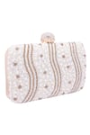 Buy_Nazaakat By Samara Singh_White Pearls, Rhinestones, Beads And Stone Embellished Clutch 