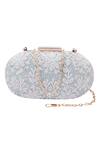 Shop_Nazaakat By Samara Singh_Blue Beads, Sequins Beaded And Embroidered Clutch Bag _at_Aza_Fashions